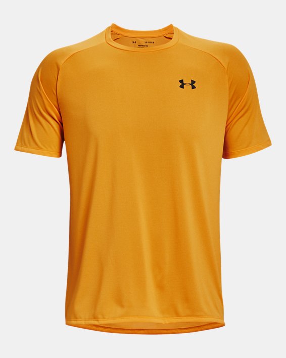 Men's UA Tech™ 2.0 Textured Short Sleeve T-Shirt, Yellow, pdpMainDesktop image number 4